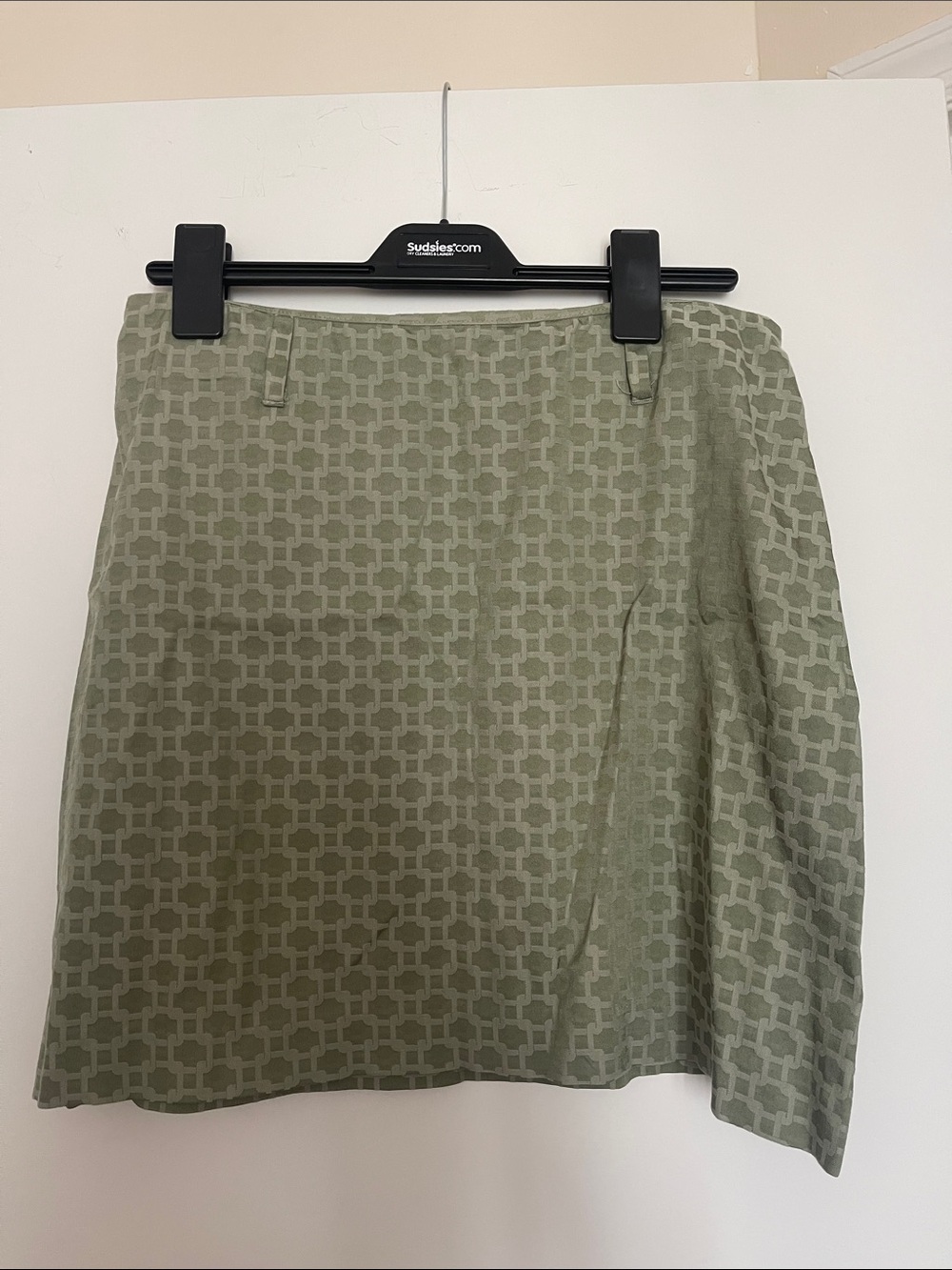 Olive Patterned A-Line Skirt - Tahari